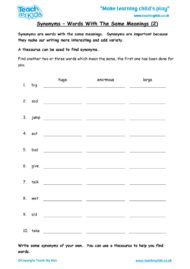 Worksheets for kids - synonyms-words-with-same-meanings-2